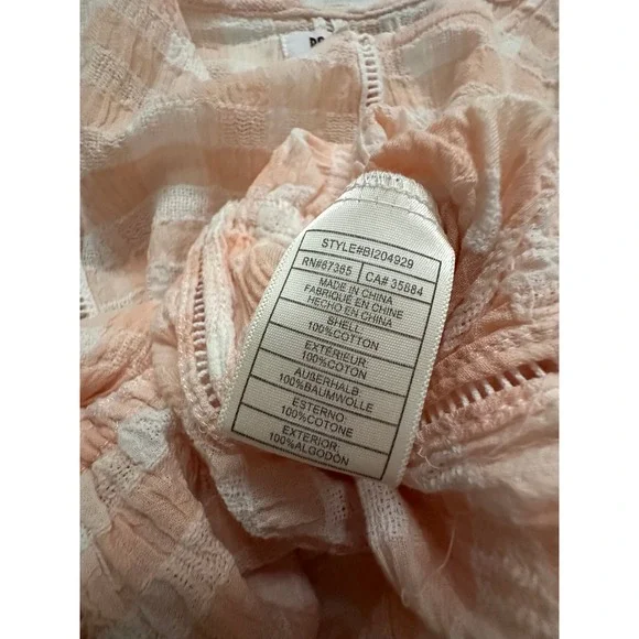 BB‎ Dakota Lisanne Pink Gingham Lace Top Size Small - Picture 9 of 9